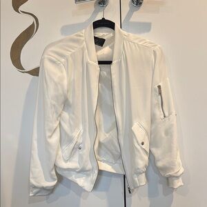White Bomber Jacket